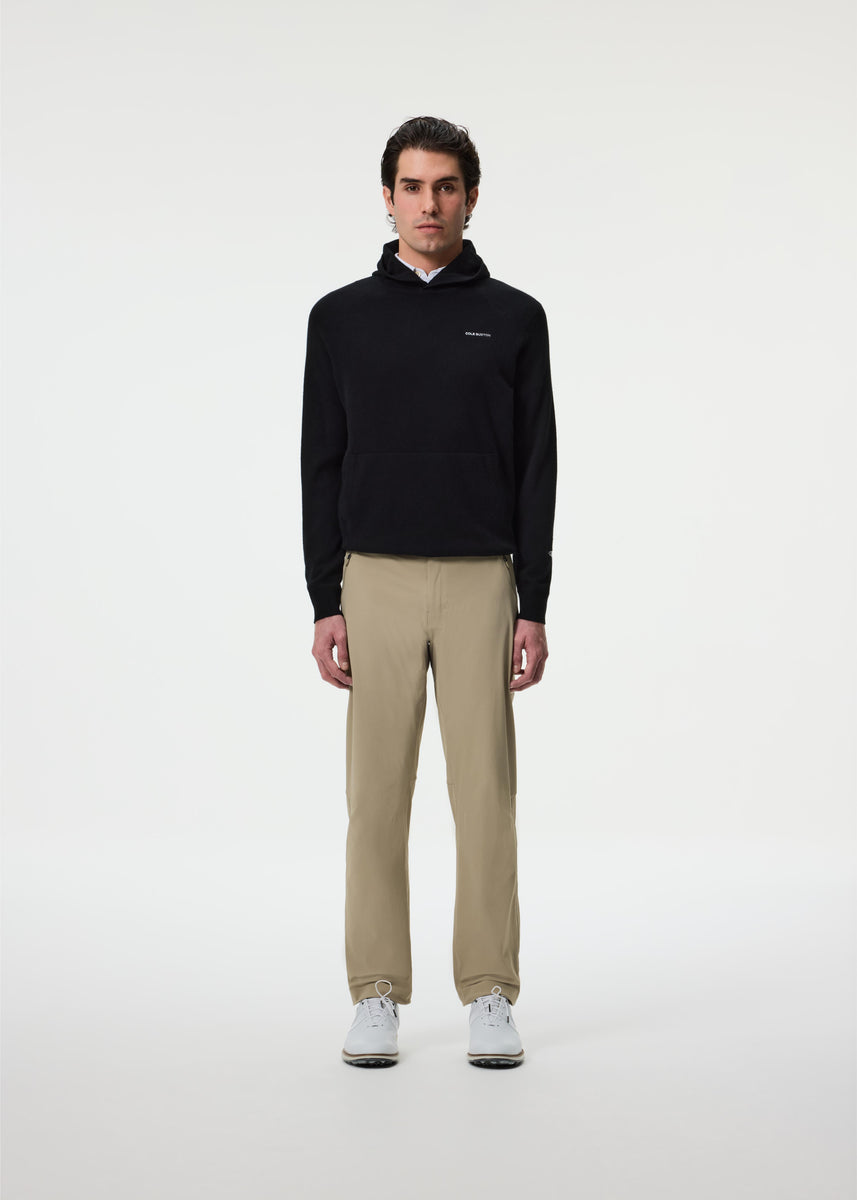 Cole Buxton Golf | Pullover Merino Knit Hoodie | Black | Mens