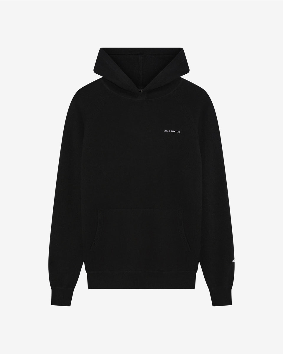 Cole Buxton Golf | Pullover Merino Knit Hoodie | Black | Mens