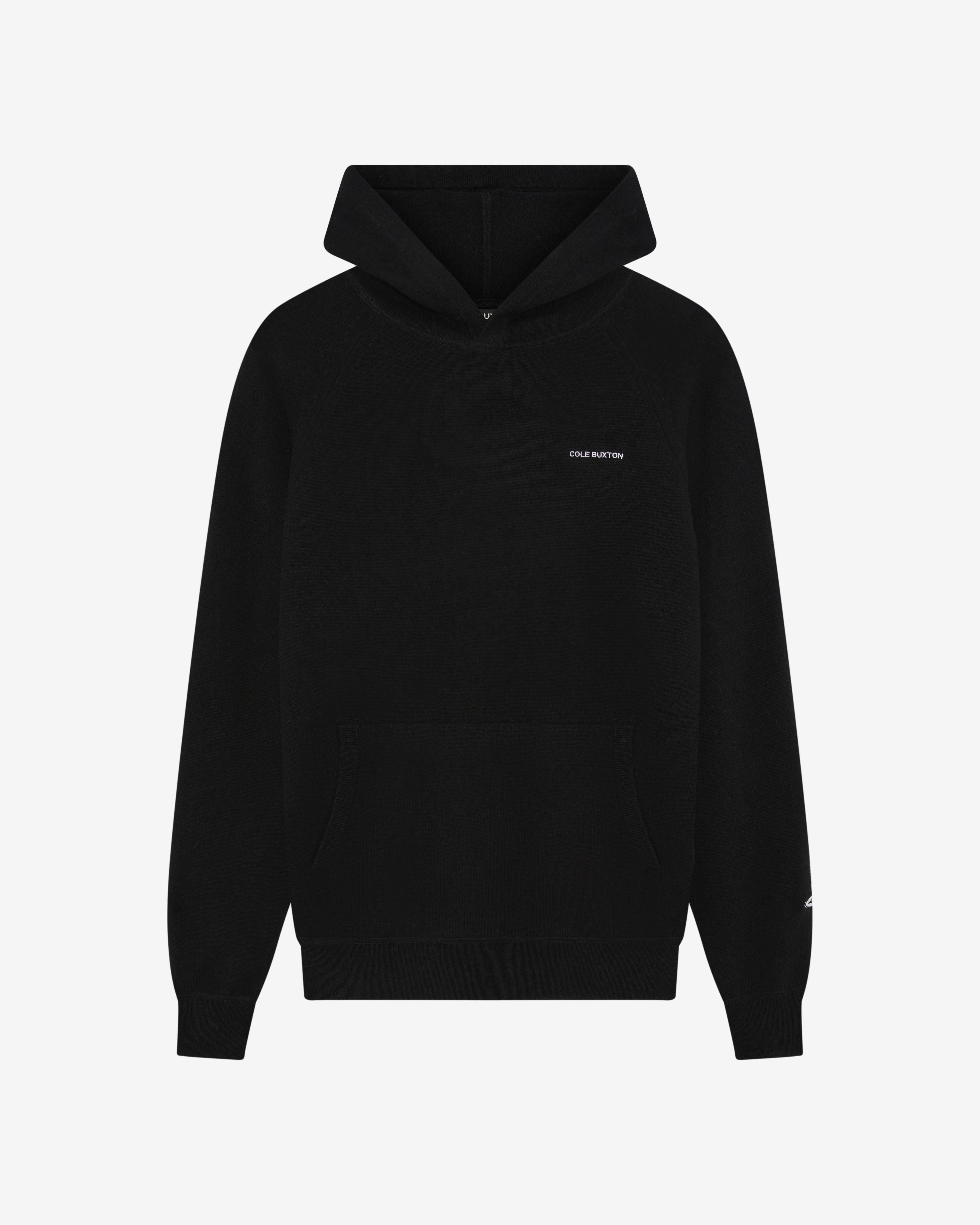 Cole Buxton Golf | Pullover Merino Knit Hoodie | Black | Mens